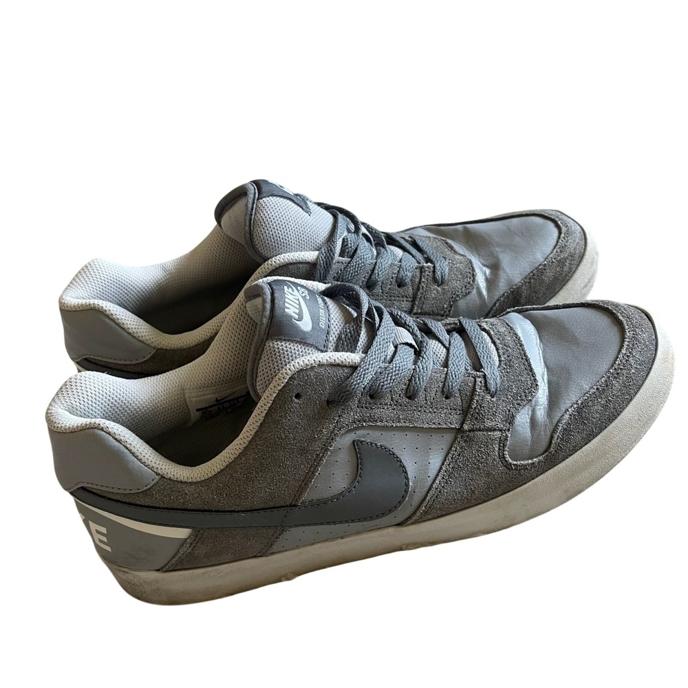 Nike SB Delta Force Vulc Mens‎ 10.5 Wolf Grey Cool Grey Skate Shoes RARE